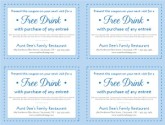Family Restaurant Coupon Template