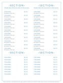 American Dinner Menu Page