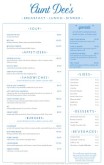 American Family Tabloid Menu