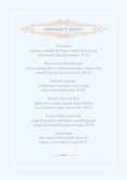French Table Tent Menu