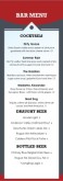 Italian Family Drinks Menu