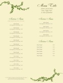 Trattoria Menu Page