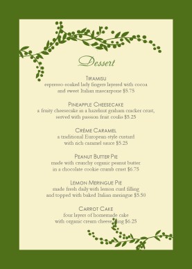 Customize Trattoria Table Tent