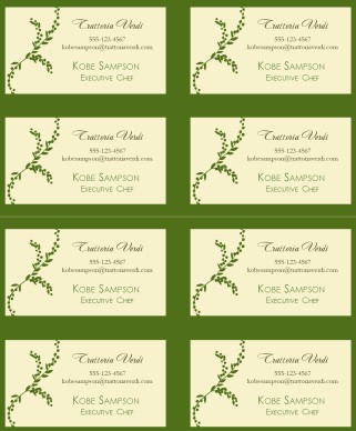 Customize Trattoria Business Card