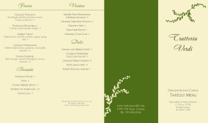 Customize Trattoria Takeout Menu