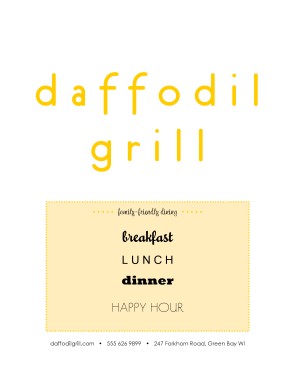 Customize Family Style Menu Cover