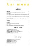 Family Style Cocktail Menu