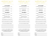 Family Style Comment Card