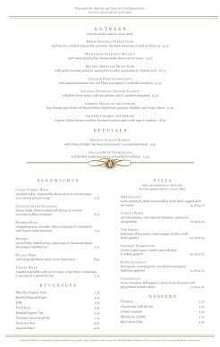 Customize Plaza Cafe Menu Tabloid Page
