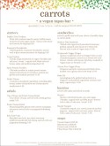 Vegetarian Tapas Menu