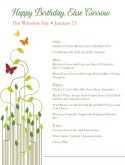 Menu For Party