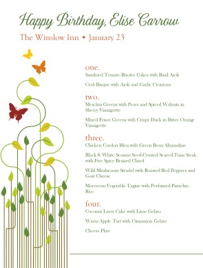 Customize Menu For Party