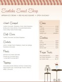 Sweet Treats Ice Cream Menu