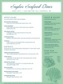 Local Seafood Menu