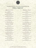 Tea House Menu