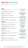 Daily Cafe Menu