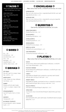 Customize Sample Mexican Menu Page 2