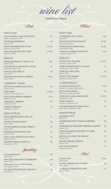 Customize Sample Wine List Long