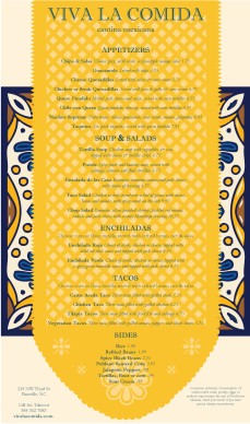 Customize Mexican Cantina Menu Long