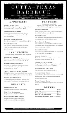 Customize Menu for Barbeque