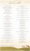 Italian Trattoria Menu