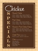 Chicken Menu