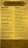 Smokehouse BBQ Menu