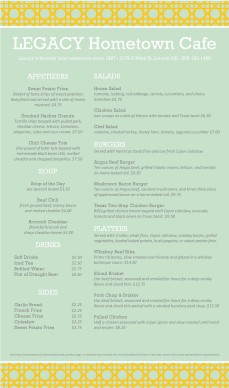 Customize Sandwich Cafe Menu