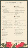Tropical Menu