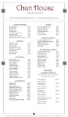 Traditional Chinese Menu