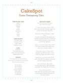 Cakes Menu