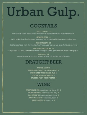 Customize Chalkboard Bar Menu