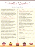 Cupcake Menu
