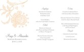 Wedding Flower Menu