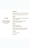 Wedding Lunch Menu