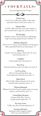 Customize Brasserie Specials Menu