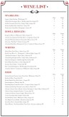 Brasserie Wine List