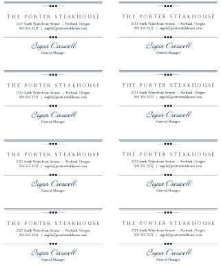 Customize Downtown Dining Business Card