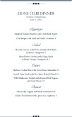 Downtown Dining Event Menu