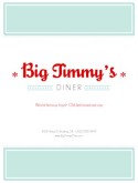 Vintage Diner Menu Cover