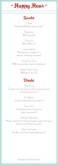 Vintage Diner Bar Menu