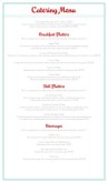 Vintage Catering Menu