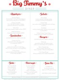 Vintage Diner Menu