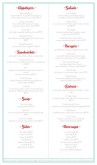 Vintage Diner Menu Long Page