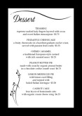 Dinner Table Tent Menu