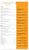 Modern Cafe Menu