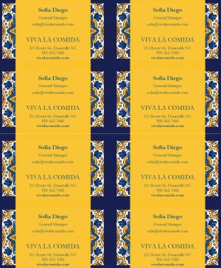 Customize Mexican Restaurant Business Card