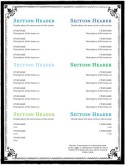 Beach Cafe Menu Page