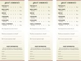 American Restaurant Comment Card