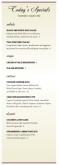 American Food Specials Menu